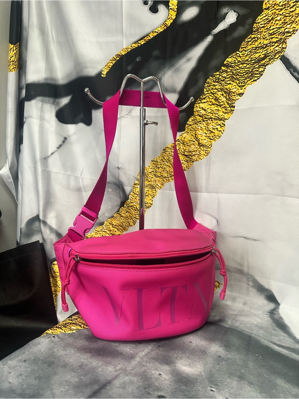 Valentino Hot Pink Leather Belt Bag
